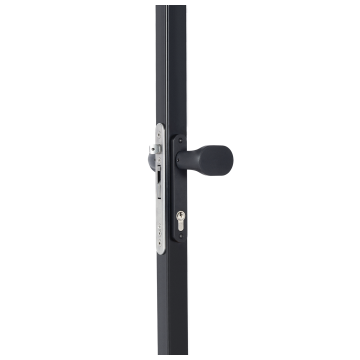 3006PAD-9005 - Pair de poignées arrondies en aluminium anodisé RAL9005.