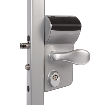 LMKQ60V2LVSZC-SILV - VINCI mechanisch codeslot in opbouw voor vierkant profiel 60 tot 80mm ZILVER.
