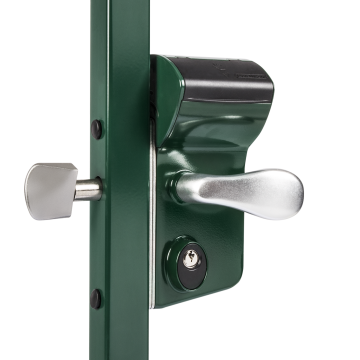 LLKZ60V2LVSZC-SILV - LEONARDO mechanisch codeslot voor schuifpoorten vierkant 60mm profiel ZILVER.