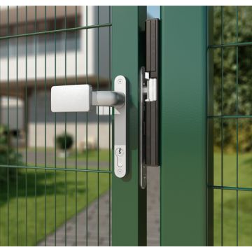 3006FIX-SILV - Krukpaar in geanodiseerd aluminium met vaste en/of roterende werking.