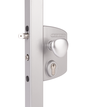 LEKQ60U2LVSZR-SILV - Electrisch slot met NO werking voor vierkant profiel van 60 tot 80mm ZILVER.