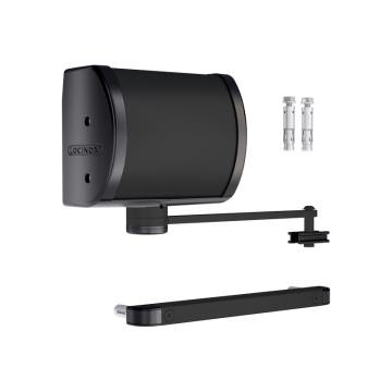 PANTHER-9005 - All-round hydraulische poortsluiter voor montage op muur en paal, RAL9005.