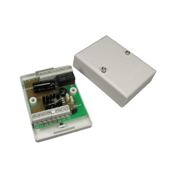 Relaiskaart 2 relais, AC/DC input 12-24V, behuizing