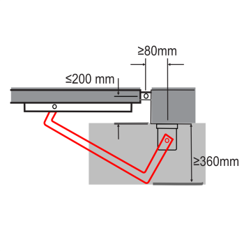Bras vers l'extérieur pour Ciclon 220 Nm