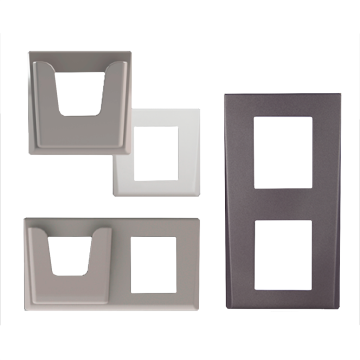 Double Couvercle DIN horizontal, Gris clair