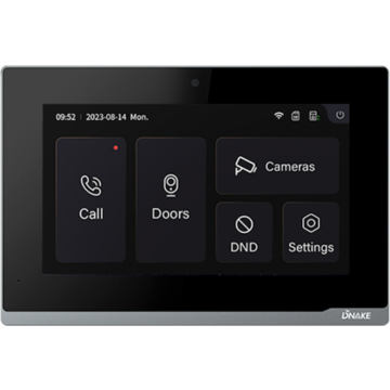 2-draads binnenpost 7" Linux zwart met wifi cloudconnectie