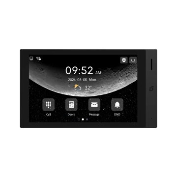 Full IP binnenpost 8" Android 10 zwart met Wifi