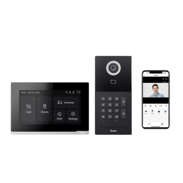 2-draads videofoonkit opbouw + code zwart met wifi cloudconnectie