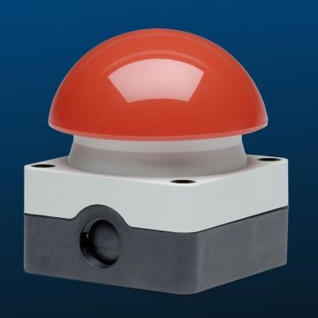 Opbouw drukknop 1F PVC Paddestoel rood