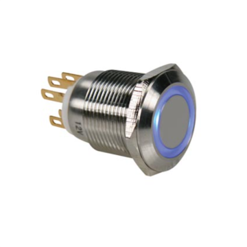 Boutton P NO/NF Encastrer,Led BLEU,exté