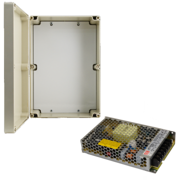 Voeding 24Vdc - 6,5A in waterdichte kast