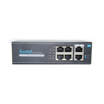 POE netwerkswitch 6 poorten (4 POE)