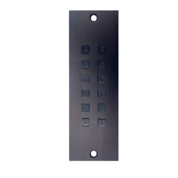 Codeklavier Fasttel zwart, vlakke inbouw, 24 codes, 2 relais