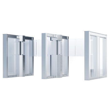 SG-2-C900/650-905 : Speedgate vierkant mod. H905mm klapdeurtjes in glas B L900mm R650mm centr.mod.
