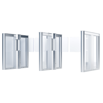 SG-3-R900-905 : Speedgate mod. ronde portes battantes H905mm en verre L900mm mod. droite.