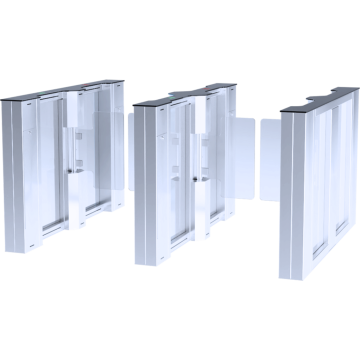 SG-5-C650/650-905 : Speedgate vierkant mod H905mm draaideurtjes in glas B L/R 650mm centraal mod.