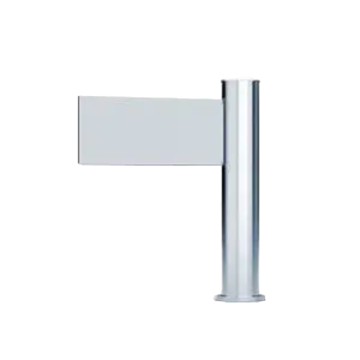 GR1-A-S : Gemot. draaihek glazen arm swinggate rond model enkele passage  booster electromech.