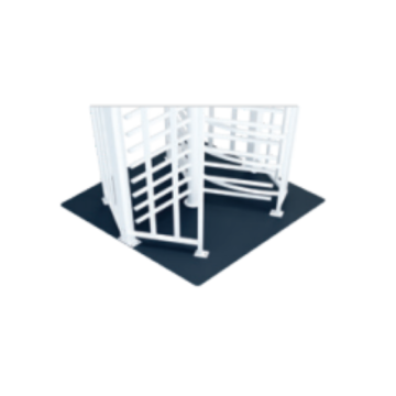 PW1 : Plateforme pour un tourniquet à hauteur d'homme avec passage unique.