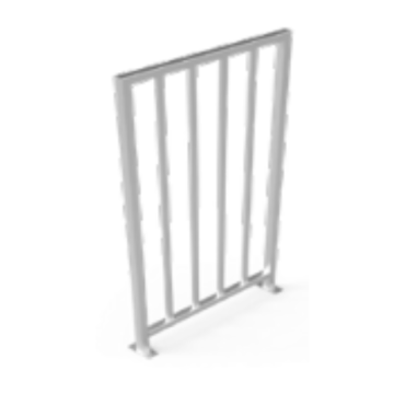 WS-N : Clôture de démarcation en acier inoxidable brossé.