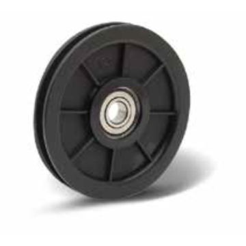 Wiel met O-groef - Ø120 mm - breedte 17 mm - nylon - asgat Ø12 mm