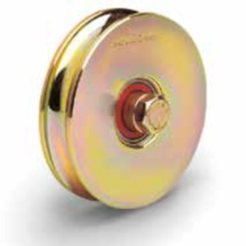Wiel met O-groef - Ø100 mm - breedte 30 mm - C45 - 2 lagers