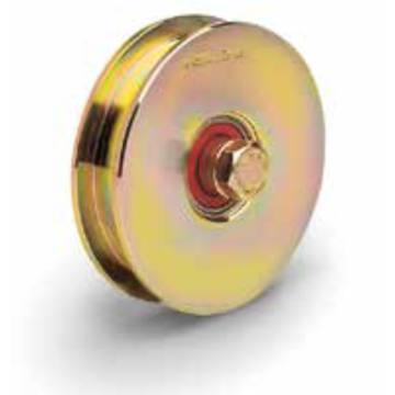Wiel met U-groef - Ø100 mm - breedte 30 mm - C45 - 2 lagers