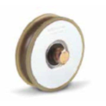 Wiel met O-groef - Ø120 mm - breedte 30 mm - polyurethaan - 2 lagers