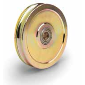Wiel met O-groef - Ø100 mm - breedte 30 mm - C45 - 2 lagers - met smeernippel