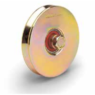 Wiel met V-groef - Ø80 mm - breedte 20 mm - C45 - 1 lager