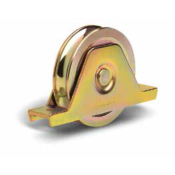 Wiel met O-groef - Ø120 mm - breedte 26 mm - C45 - 2 lagers - met steun