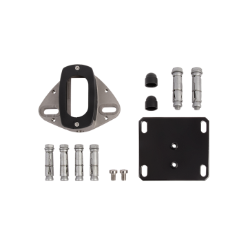 INTERIO-GROUND-9005 - Grondbevestigingset voor Interio poortsluiter, RAL9005.