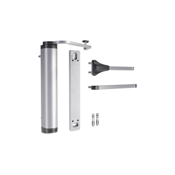 VERTICLOSE-2-WALL-SILV - Krachtige en all-round hydraulische poortsluiter voor muurmontage, ZILVER.