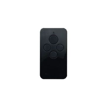 Télécommande PAL à 4 canaux, noire, 433 MHz.