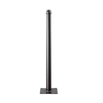 Borne en metal laquée RAL7021 diam 60