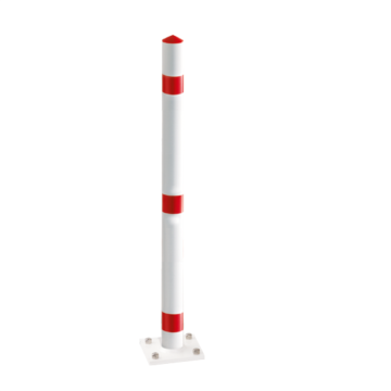 Paal Alu diam 60 Rood wit