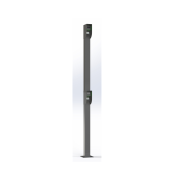 Colonne vide en aluminium, type 1, RAL 7016