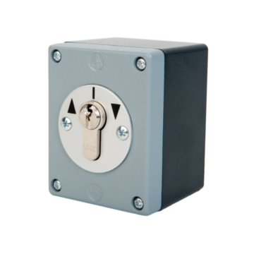 Selecteur a clef apparent 1 impulsion + 1 position fixe