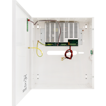 Alim 12Vcc/10A avec chargeur et contacts d'état dans boîtier métallique pour bat 40Ah