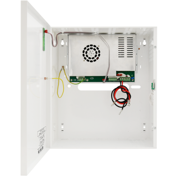 Alim 24Vcc/10A avec chargeur et contacts d'état dans boîtier métallique pour 2xbat 17Ah
