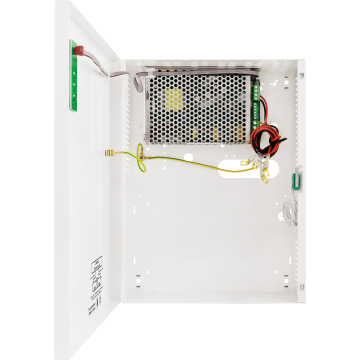Alim 24Vcc/2A avec chargeur et contacts d'état dans boîtier métallique pour 2xbat 7Ah