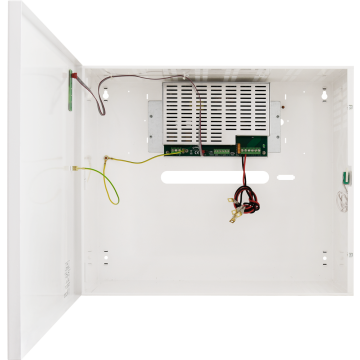 Alim 24Vcc/5A avec chargeur et contacts d'état dans boîtier métallique pour 2xbat 40Ah