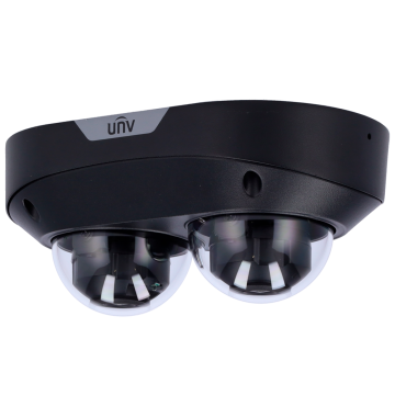 2*4MP LightHunter MultiView vaste IR Dome netwerkcamera, zwart