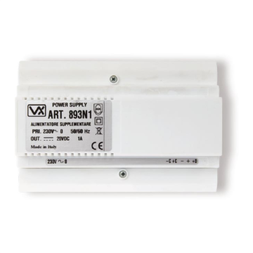 Voeding 20Vdc DIN-rail 9 modules