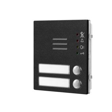 Compleet audiomodule zwarte afwerking met leds en 2 knoppen