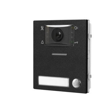 Module audio-vidéo complet finition noire avec 1 bouton
