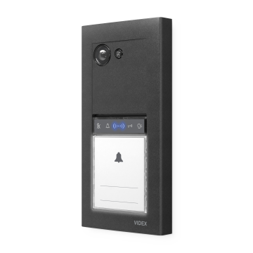 ERA 2-draads buitenpost zwart met NFC lezer en codecklavier