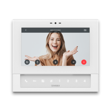 Klass 7-inch slimme videodeurbel, handsfree luidspreker met vol dubbelrichtingscommunicatie voor het Ipure-systeem