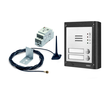 Audiokit GSM 4G opbouw met 2 beldrukkers