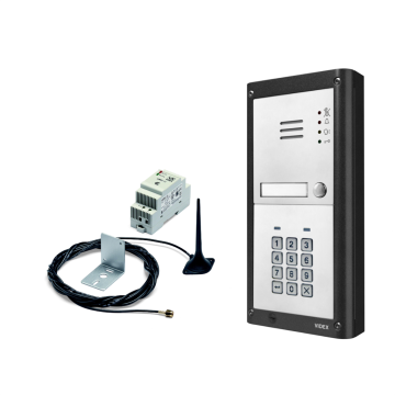 Audiokit GSM 4G opbouw met 1 beldrukker en codeklavier