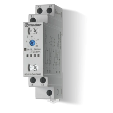 Modulair tijdrelais 12-240Vac/dc